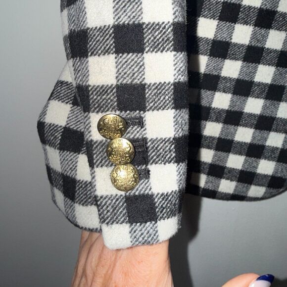 J. Crew Wool Blend One Button Blazer - Buffalo Plaid 2 - Picture 5 of 8